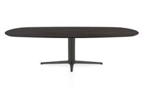 Henders en Hazel CALETTA ronde tafel Eetkamertafel ovaal 270 x 110 cm. - eiken blad - centrale teenpoot graphiet Burned Antique Silver