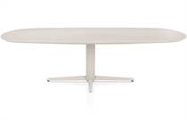 Henders en Hazel CALETTA ronde tafel Eetkamertafel ovaal 270 x 110 cm. - hpl primo laminato blad - centrale teenpoot crème Travertin