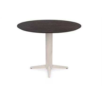 Henders en Hazel Bartafel rond 120 cm. - eiken blad - centrale teenpoot crème Basalt