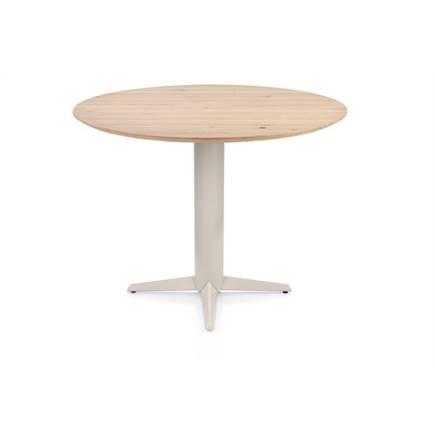 Henders en Hazel Bartafel rond 120 cm. - eiken blad - centrale teenpoot crème Natural
