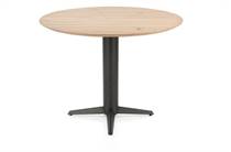 Henders en Hazel CALETTA ronde tafel Bartafel rond 120 cm. - eiken blad - centrale teenpoot graphiet Natural