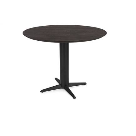 Henders en Hazel Bartafel rond 120 cm. - eiken blad - centrale teenpoot rough off black Basalt