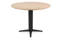 Henders en Hazel CALETTA ronde tafel Bartafel rond 120 cm. - eiken blad - centrale teenpoot rough off black Natural