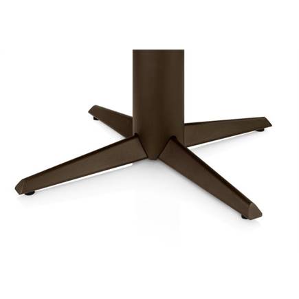 Henders en Hazel Bartafel rond 120 cm. - eiken blad - centrale teenpoot steelbrown Basalt