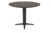 Henders en Hazel CALETTA ronde tafel Bartafel rond 120 cm. - hpl primo laminato blad - centrale teenpoot graphiet Marble Brown