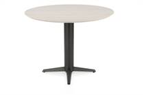 Henders en Hazel CALETTA ronde tafel Bartafel rond 120 cm. - hpl primo laminato blad - centrale teenpoot graphiet Travertin