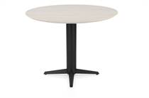 Henders en Hazel CALETTA ronde tafel Bartafel rond 120 cm. - hpl primo laminato blad - centrale teenpoot rough off black Travertin