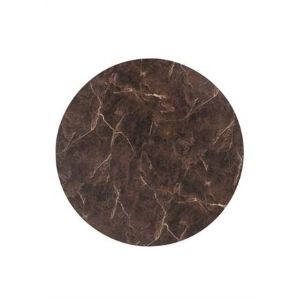 Henders en Hazel Bartafel rond 120 cm. - hpl primo laminato blad - centrale teenpoot steelbrown Marble Brown