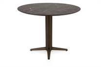 Henders en Hazel CALETTA ronde tafel Bartafel rond 120 cm. - hpl primo laminato blad - centrale teenpoot steelbrown Marble Brown