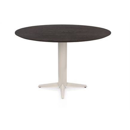 Henders en Hazel Bartafel rond 150 cm. - eiken blad - centrale teenpoot crème Basalt