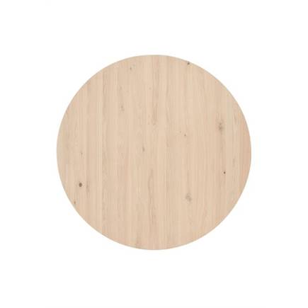 Henders en Hazel Bartafel rond 150 cm. - eiken blad - centrale teenpoot crème Natural