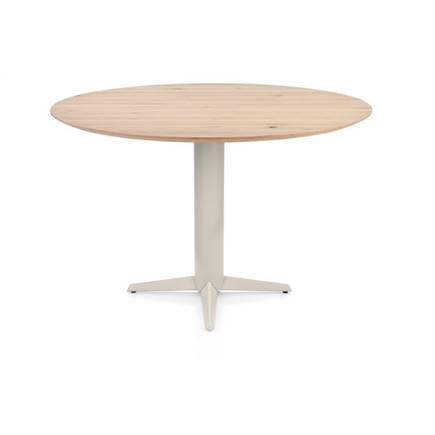 Henders en Hazel Bartafel rond 150 cm. - eiken blad - centrale teenpoot crème Natural