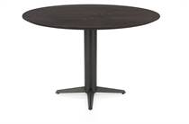 Henders en Hazel CALETTA ronde tafel Bartafel rond 150 cm. - eiken blad - centrale teenpoot graphiet Basalt