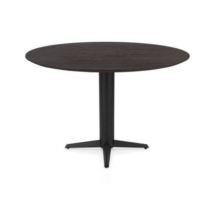 Henders en Hazel Bartafel rond 150 cm. - eiken blad - centrale teenpoot rough off black Basalt