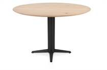 Henders en Hazel CALETTA ronde tafel Bartafel rond 150 cm. - eiken blad - centrale teenpoot rough off black Natural