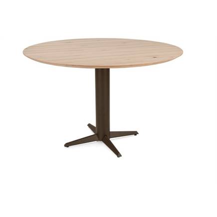 Henders en Hazel Bartafel rond 150 cm. - eiken blad - centrale teenpoot steelbrown Natural