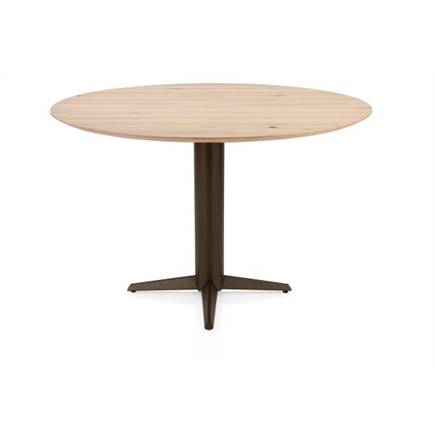 Henders en Hazel Bartafel rond 150 cm. - eiken blad - centrale teenpoot steelbrown Natural