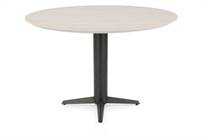 Henders en Hazel CALETTA ronde tafel Bartafel rond 150 cm. - hpl primo laminato blad - centrale teenpoot graphiet Travertin