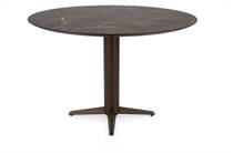 Henders en Hazel CALETTA ronde tafel Bartafel rond 150 cm. - hpl primo laminato blad - centrale teenpoot steelbrown Marble Brown