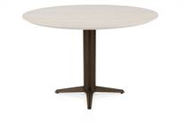 Henders en Hazel CALETTA ronde tafel Bartafel rond 150 cm. - hpl primo laminato blad - centrale teenpoot steelbrown Travertin