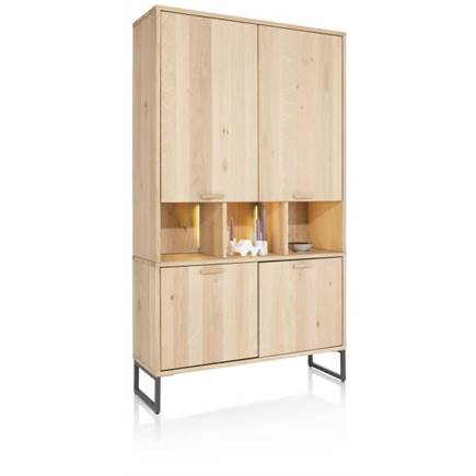Henders en Hazel 123 cm - 4-deuren + 3-niches (+ LED)