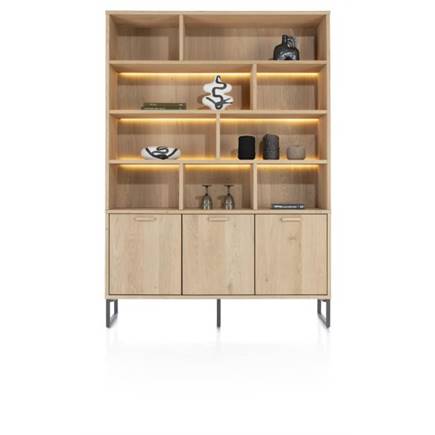 Henders en Hazel buffet 150 cm - 3-deuren + 9-niches (+ LED)
