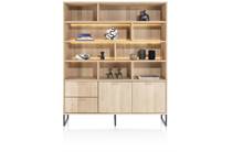 Henders en Hazel CASTELLO bergkast buffet 181 cm - 2-deuren + 2-laden + 9-niches (+ LED)