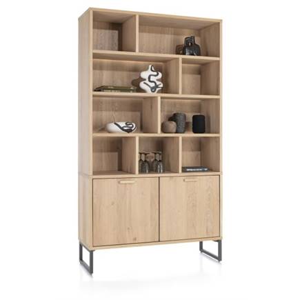 Henders en Hazel buffet 123 cm - 2-deuren + 9-niches (+ LED)