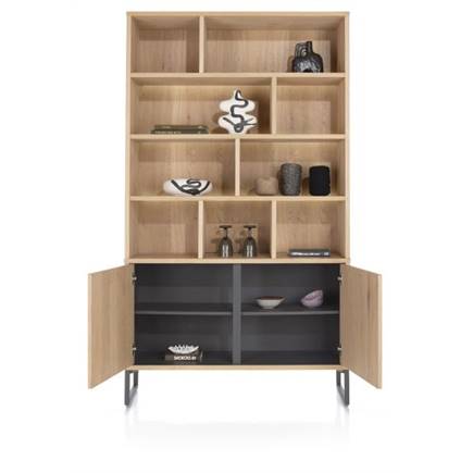 Henders en Hazel buffet 123 cm - 2-deuren + 9-niches (+ LED)