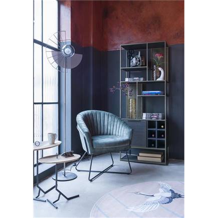 Henders en Hazel fauteuil met metalen frame recht zwart (rob) - selected choices