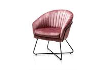 Henders en Hazel CAYENNE eetkamer fauteuil fauteuil met metalen frame recht Burgundy Red