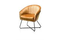 Henders en Hazel CAYENNE eetkamer fauteuil fauteuil met metalen frame recht Okergeel
