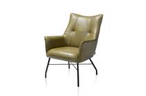Henders en Hazel CHIARA fauteuil pocketvering - leder Laredo Groen