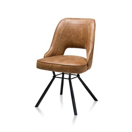 Henders en Hazel CHRIS eetkamerstoel zwart frame Chris, eetkamerstoel zwart frame pocketvering + greep rond