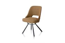 Henders en Hazel zwart frame pocketvering + greep rond zwart-Secilia/Vito eetkamerstoel