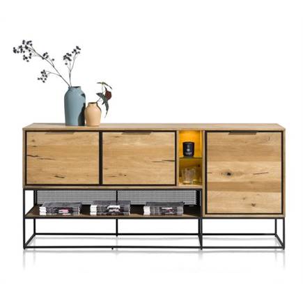 Henders en Hazel 190 cm - 3-deuren + 3-niches (+ LED)