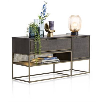 Henders en Hazel lowboard 120 cm - 1-deur + 1-lade + 1-niche (+ LED)