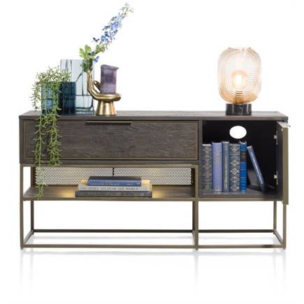 Henders en Hazel lowboard 120 cm - 1-deur + 1-lade + 1-niche (+ LED)