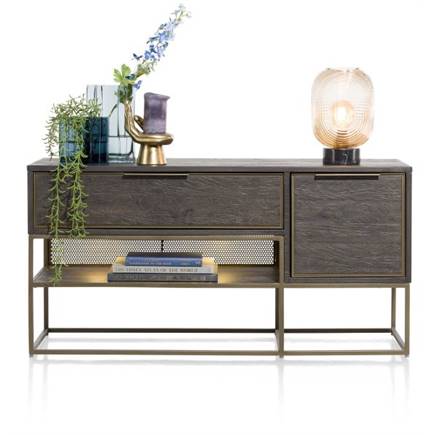 Henders en Hazel lowboard 120 cm - 1-deur + 1-lade + 1-niche (+ LED)