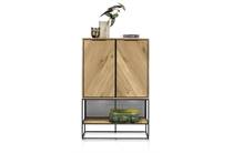 Henders en Hazel CITY bergkast 100 cm - 2-deuren + 1-niche (+ LED) Railway Brown