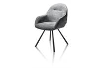 Henders en Hazel CLINT eetkamer fauteuil draaibaar - 4 poots - stof Wave Antraciet