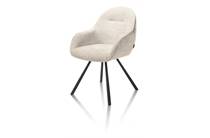 Henders en Hazel CLINT eetkamer fauteuil draaibaar - 4 poots - stof Wave Creme