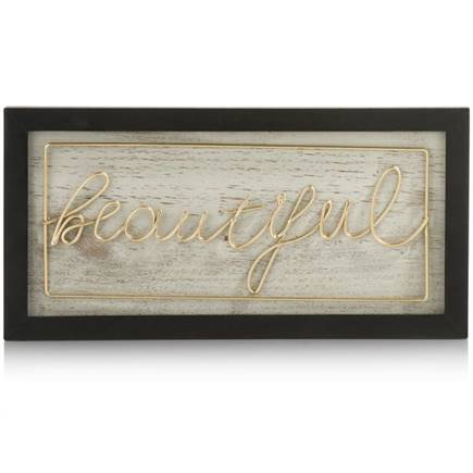 Henders en Hazel Beautiful wandobject 40x20cm