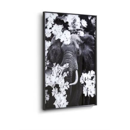 Henders en Hazel Flower Elephant print 100x68cm
