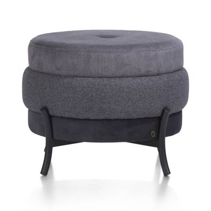 Henders en Hazel Timeless - Macaron poef H43cm Antraciet