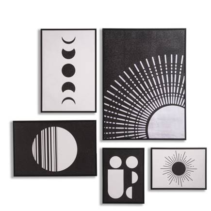 Henders en Hazel Lunatic set van 5 prints