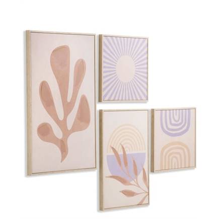 Henders en Hazel Moos set van 4 prints