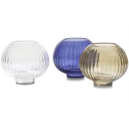 Henders en Hazel Alanis theelicht H8cm Blauw