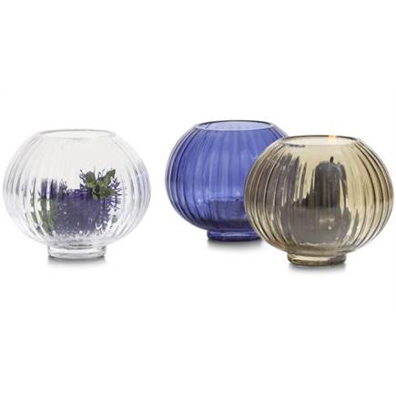 Henders en Hazel Alanis theelicht H8cm Blauw