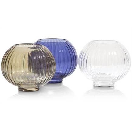 Henders en Hazel Alanis theelicht H8cm Blauw